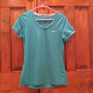Nike Teal Dri-Fit running short sleeve